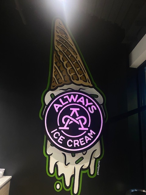 Picture from the Always Ice Cream shop located in Prince Frederick. 